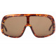 Tres Grosses Lunettes de Soleil Marron Ecailles Lookees Fashion Yata LUNETTES SOLEIL Eye Wear