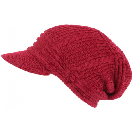 Bonnet Casquette Rasta Rouge Fashion en Laine Kifty Nyls Création BONNETS Nyls Création