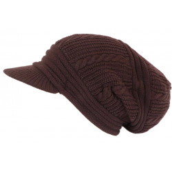 Bonnet Casquette Rasta Marron Fashion en Laine Kifty Nyls Création BONNETS Nyls Création