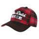 Casquette Von Dutch Rouge et Noire Carreaux Retro Baseball Hunter CASQUETTES VON DUTCH