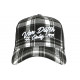 Casquette Von Dutch Blanche et Noire Carreaux Retro Trucker Baseball Mountain CASQUETTES VON DUTCH