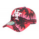 Casquette Enfant Rouge et Noire Palmiers Fashion Baseball NY Tropyk 7 a 12 ans Casquette Enfant Hip Hop Honour