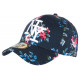 Casquette Enfant Bleue Fleurs Rouges Phuket Baseball de 7 à 11 ans ANCIENNES COLLECTIONS divers