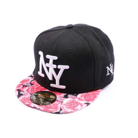 Casquette Snapback NY Noire et rose enfant à partir de 8 ans ANCIENNES COLLECTIONS divers