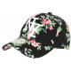 Casquette Enfant Noire Fleurs Rouges Phuket Baseball de 7 à 11 ans ANCIENNES COLLECTIONS divers