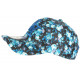 Casquette NY Bleue Petites Fleurs Violettes Tropicale Baseball Weyss ANCIENNES COLLECTIONS divers