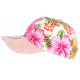 Casquette Enfant Strass Rose Fleurs Beige Hawaï NY Baseball de 7 à 11 ans ANCIENNES COLLECTIONS divers