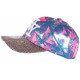 Casquette Enfant Strass Rose Palmiers Bleus Hawaï NY Baseball de 7 à 11 ans ANCIENNES COLLECTIONS divers