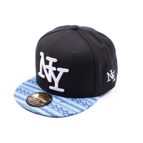 Casquette Snapback NY Noir et ciel enfant à partir de 8 ans ANCIENNES COLLECTIONS divers