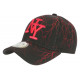 Casquette Enfant Rouge et Noire Eklyr Originale NY Baseball de 7 à 12 ans Casquette Enfant Hip Hop Honour