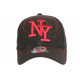 Casquette Enfant Rouge et Noire Eklyr Originale NY Baseball de 7 à 12 ans Casquette Enfant Hip Hop Honour