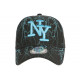 Casquette Enfant Bleue et Noire Eklyr Originale NY Baseball de 7 à 12 ans Casquette Enfant Hip Hop Honour