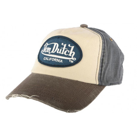 Casquette Enfant Von Dutch Grise Beige Jack Baseball de 6 à 11 ans Casquette Enfant VON DUTCH