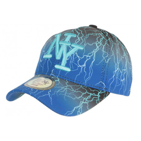 Casquette Enfant Bleue design Original Eklyr NY Baseball de 7 à 12 ans Casquette Enfant Hip Hop Honour