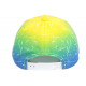 Casquette Enfant Bleue et Jaune Fluo Lyniz Fashion NY Baseball de 7 a 12 ans Casquette Enfant Hip Hop Honour