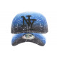 Casquette Enfant Bleue et Blanche Streetwear Lyniz NY Baseball de 7 a 12 ans Casquette Enfant Hip Hop Honour