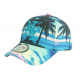 Casquette Enfant Bleue et Rose Print Palmiers NY Baseball Sunrise 7 a 12 ans Casquette Enfant Hip Hop Honour