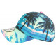 Casquette Enfant Bleue et Rose Print Palmiers NY Baseball Sunrise 7 a 12 ans Casquette Enfant Hip Hop Honour