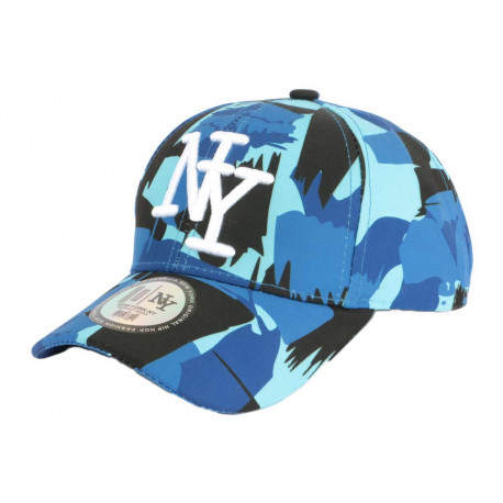 Casquette Enfant Bleue et Noire Print Original Baseball Arlek de 7 a 11 ans Casquette Enfant Hip Hop Honour