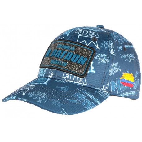 Casquette El Patron Bleue et Blanche Streetwear Baseball Colombia CASQUETTES SKR