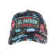 Casquette El Patron Bleue et Noire Print Streetwear Colombia Baseball CASQUETTES SKR