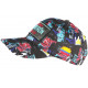 Casquette El Patron Bleue et Noire Print Streetwear Colombia Baseball CASQUETTES SKR