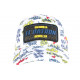 Casquette El Patron Blanche et Bleue Print Streetwear Colombia Baseball CASQUETTES SKR