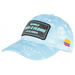 Casquette Plata o Plomo Bleue et Blanche Strass Streetwear Colombia Baseball CASQUETTES SKR