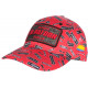 Casquette El Patron Rouge et Noire Strass Print Streetwear Colombia Baseball CASQUETTES SKR