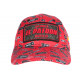 Casquette El Patron Rouge et Noire Strass Print Streetwear Colombia Baseball CASQUETTES SKR