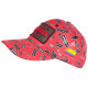 Casquette El Patron Rouge et Noire Strass Print Streetwear Colombia Baseball CASQUETTES SKR