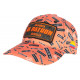 Casquette El Patron Orange et Noire Strass Print Streetwear Colombia Baseball CASQUETTES SKR