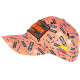 Casquette El Patron Orange et Noire Strass Print Streetwear Colombia Baseball CASQUETTES SKR