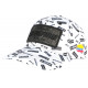 Casquette El Patron Blanche et Noire Strass Mode Streetwear Colombia Baseball CASQUETTES SKR