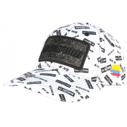 Casquette El Patron Blanche et Noire Strass Mode Streetwear Colombia Baseball CASQUETTES SKR