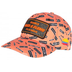 Casquette Plata o Plomo Orange et Blanche Strass Fashion Colombia Baseball CASQUETTES SKR