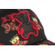 Casquette Teddy Bad Noire et Rouge Strass Print Streetwear Fashion Baseball CASQUETTES SKR