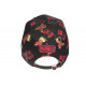 Casquette Teddy Bad Noire et Rouge Strass Print Streetwear Fashion Baseball CASQUETTES SKR