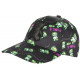 Casquette Teddy Bad Verte et Noire Strass Print Streetwear Original Baseball CASQUETTES SKR