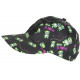 Casquette Teddy Bad Verte et Noire Strass Print Streetwear Original Baseball CASQUETTES SKR