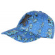 Casquette Teddy Bad Bleue et Noire Strass Print Streetwear Original Baseball CASQUETTES SKR