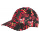 Casquette Teddy Bad Noire et Rouge Strass Design Streetwear Baseball CASQUETTES SKR