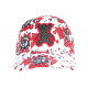 Casquette Teddy Bad Blanche et Rouge Strass Style Streetwear Baseball City CASQUETTES SKR