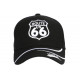 Casquette Route 66 Noire et blanche Baseball Biker CASQUETTES Nyls Création