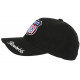 Casquette Route 66 Noire Broderie Rouge Baseball Biker CASQUETTES Nyls Création