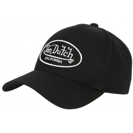 Casquette Von Dutch Noire Patch Blanc Baseball Custom Lof BB CASQUETTES VON DUTCH