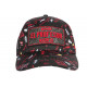 Casquette El Profesor Rouge et Noire Strass Print Streetwear Baseball CASQUETTES SKR