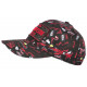 Casquette El Profesor Rouge et Noire Strass Print Streetwear Baseball CASQUETTES SKR