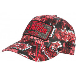 Casquette El Patron Rouge Noire Colombia Strass Collection Capsule CASQUETTES SKR