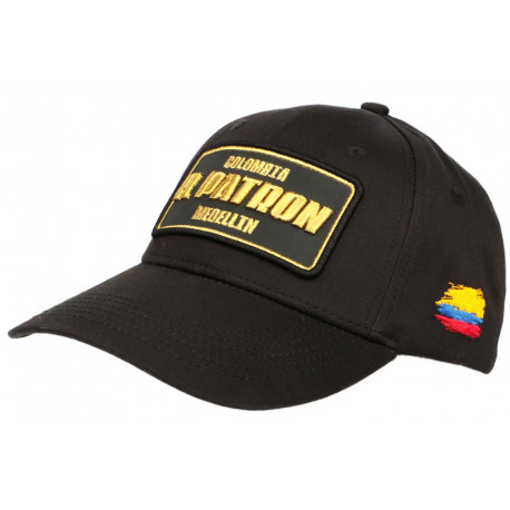 Casquette El Patron Noire Doree Ecusson Reflect Medellin Colombia Baseball CASQUETTES SKR